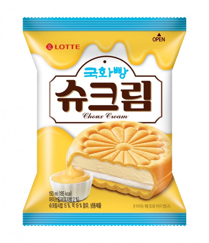 롯데푸드의 신제품 '국화빵 슈크림'. 사진=롯데푸드