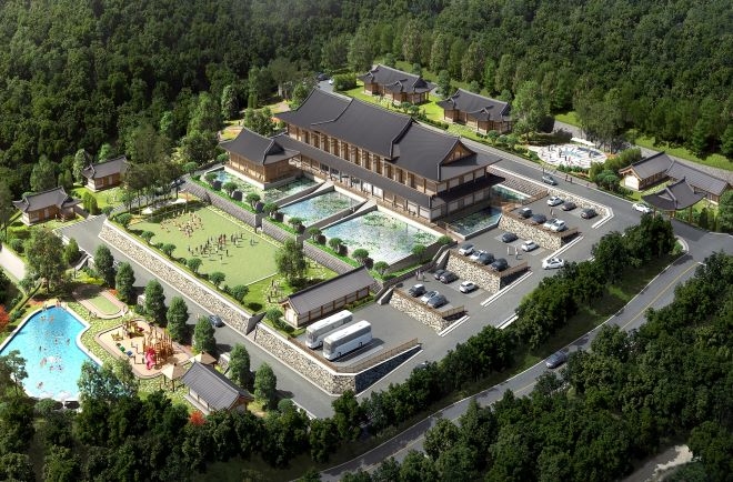 삼부토건이 수주한 거제시 전통한옥관광호텔 조감도. 사진=삼부토건