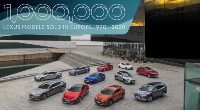 도요타 렉서스가 유럽에 진출한 후 30년 만에 누적 100만대 판매를 돌파했다. 사진=카스쿠프.