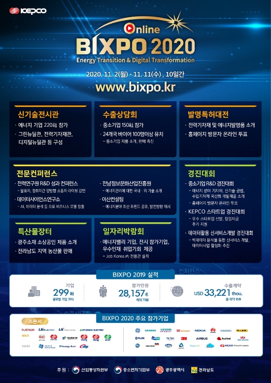 한국전력 BIXPO 2020 포스터. 사진=한국전력 