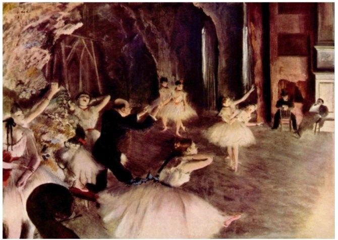 에드가 드가 ‘무대 위 발레 리허설’, 18세기, 캔버스에 유채, 뉴욕 메트로폴리탄 미술관