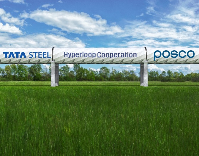 포스코와 타타스틸 유럽의 하이퍼루프 협력 랜더링 이미지. 사진-포스코
