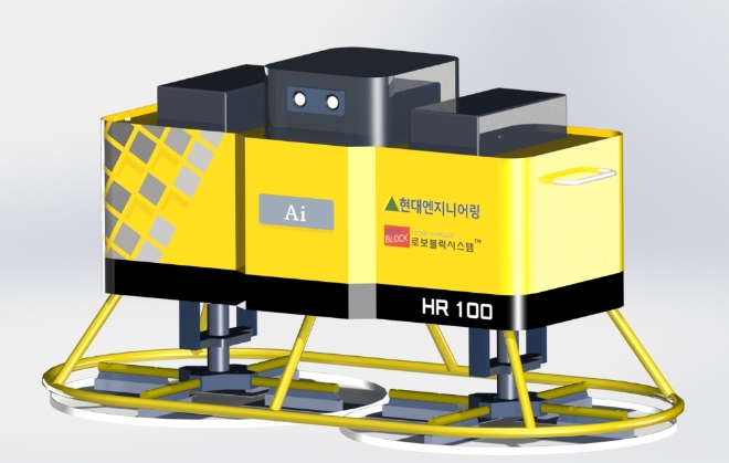 현대엔지니어링과 로보블럭시스템이 공동개발한 'AI 미장로봇' 이미지. 사진=현대엔지니어링