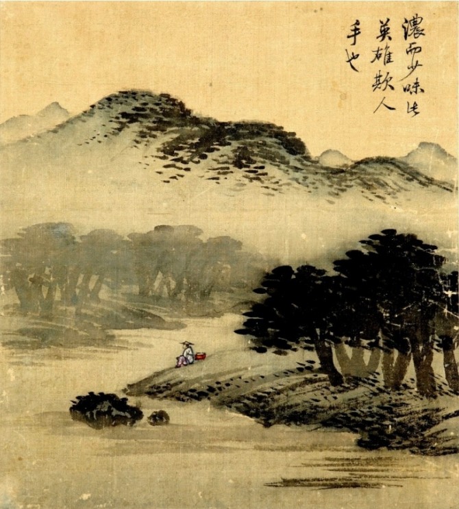 정선 ‘자연’, 18세기, 24시품 서화첩, 국립중앙박물관.