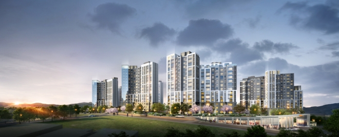 대림산업이 제안한 전주 종광대2구역 재개발사업 투시도. 사진=대림산업