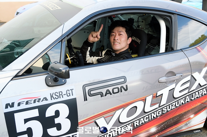 KSR-GT 5R 결승 우승을 차지한 김성훈. 사진=글로벌이코노믹 김현수 기자