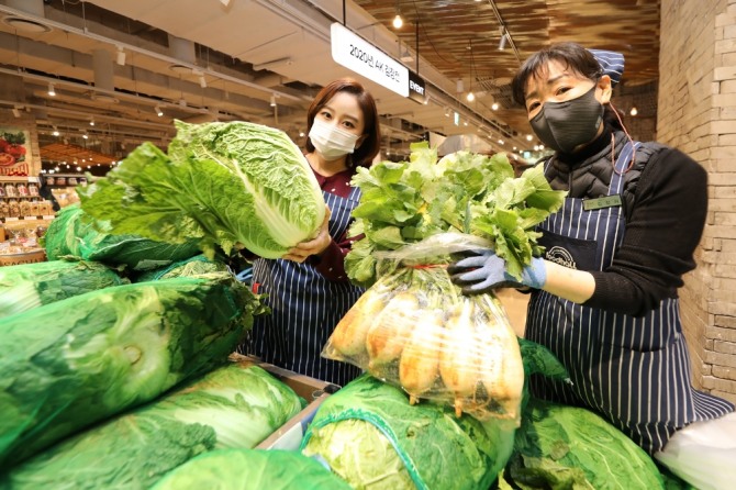 AK플라자는 오는 26일까지 '김장전' 행사를 열고 김장을 위한 식자재를 저렴한 가격에 판매한다. 사진=AK플라자