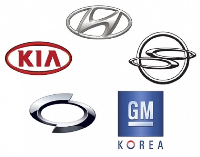 현대·기아·한국지엠·르노삼성·쌍용차 등 국내 완성차 브랜드별 회사 상징(CI). 사진=각 사