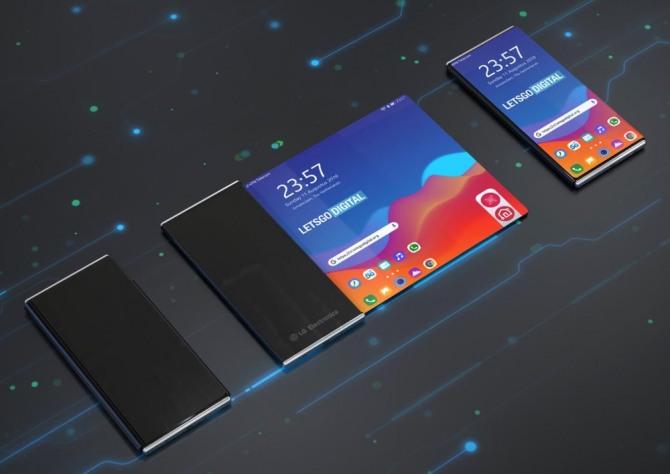 LG전자 롤러블폰 렌더링 이미지. 사진=렛츠고디지털