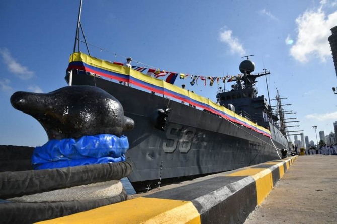콜롬비아 해군에 '알미란테 토노'함으로 정식으로 취역한 옛 포항급 초계함 익산함. 사진=콜롬비아해군