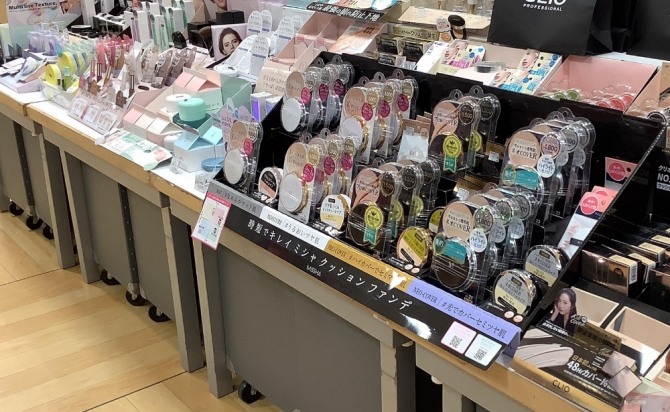 미샤 제품이 오사카 로프트 아베노점에 진열돼 있다. 사진=에이블씨엔씨