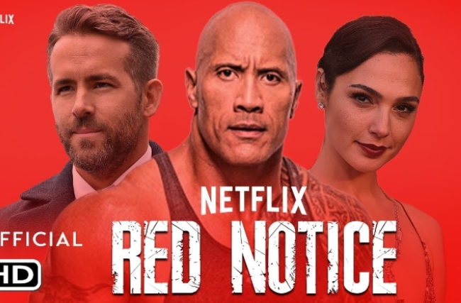 사진은 넷플릭스가 올해 전송할 신작 영화 ‘라인 업’ 중 하나인 ‘레드 노티스(Red Notice)’의 포스터.