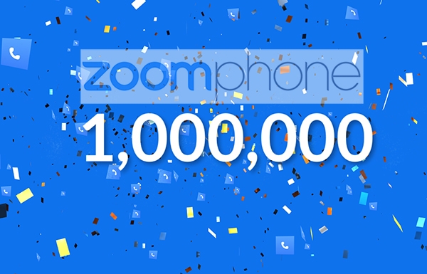 줌 폰(Zoom Phone) 유료 사용자 100만 명 돌파.