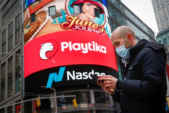 이스라엘 모바일 게임·카지노 업체 플레이티카(Playtika) 홀딩이 15일(현지시간) 기업공개(IPO) 뒤 첫 거래에서 17% 폭등했다. 사진=로이터