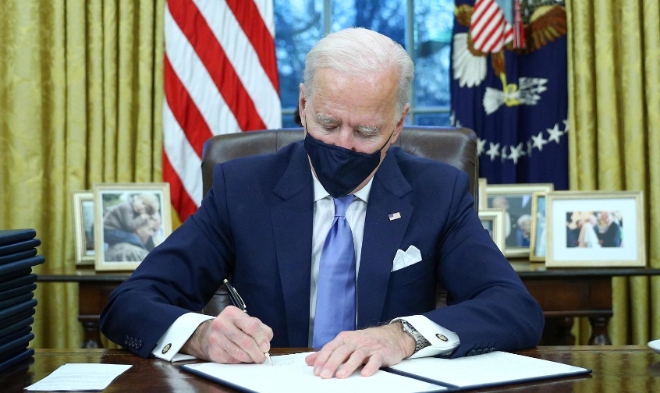 미국의 제46대 대통령에 취임한 조 바이든. 사진=로이터