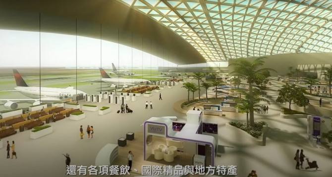 대만 타오위안국제공항 제3터미널 대합실의 가상 이미지. 사진=타오위안공항공사 유튜브 채널 캡처