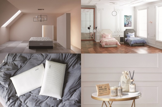 시몬스 침대는 숙면을 위한 제품들을 기획상품으로 판매하고 있다. 사진=시몬스 침대