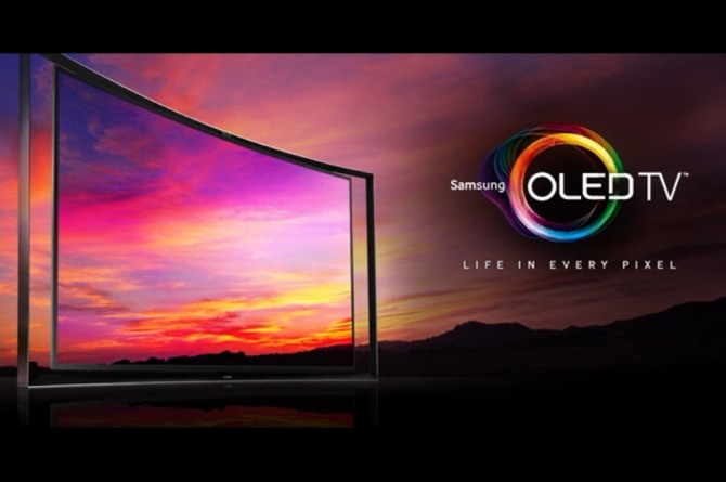  삼성전자의 55인치 커브드 OLED TV. 사진=삼성전자