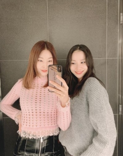 모델 한혜진(왼쪽)과 김원경. 사진=김원경 인스타그램 캡처 