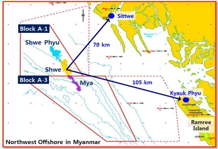 미얀마 북서부의 A-1, A-3 구역 이미지. 사진=포스코인터내셔널