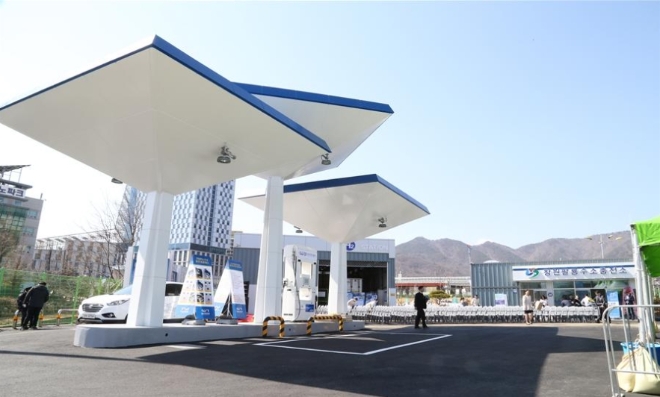 경남 창원 팔룡 수소충전소 전경. 사진=산업통상자원부 