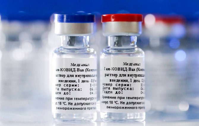 러시아가 개발한 신종 코로나바이러스 감염증 백신인 스푸트니크V. 사진=TASS 