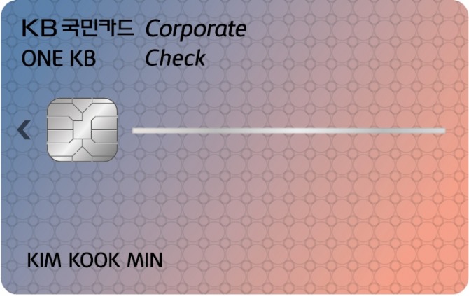 KB국민카드가 '원(ONE) KB국민 기업체크카드'를 출시했다. 사진=KB국민카드
