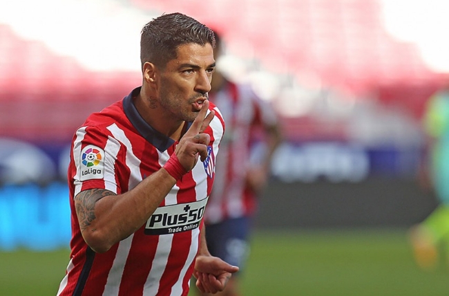 라리가에서 시즌 17경기만에 16골을 몰아치며 유럽 5대리그 신기록을 수립한 아틀레티코 공격수 루이스 수아레스.