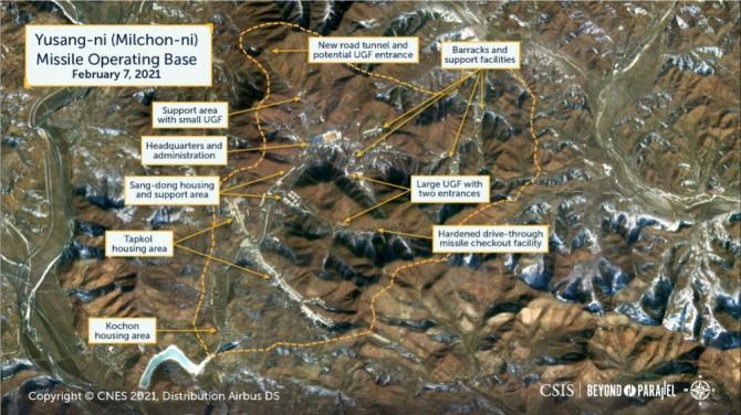 북한 유상리 미사일 기지. 사진=CSIS분단을넘어