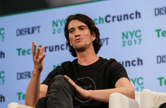 글로벌 공유오피스 위워크(WeWork) 공동 창업자인 애덤 뉴먼(Adam Neumann) 전 최고경영자(CEO). 사진=TC