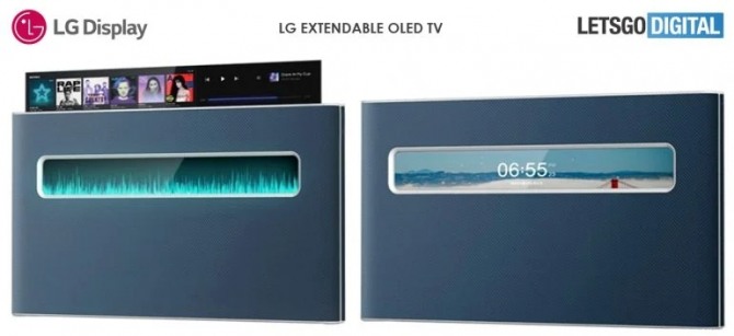 LG전자가 중국 특허청에서 확장형 OLED TV 디자인 특허를 획득했다. 사진= 렛츠고디지털