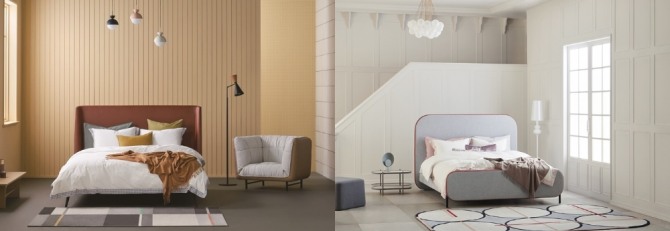 시몬스 침대는 프레임 신제품 톤즈(왼쪽)와 키오네를 출시했다. 사진=시몬스 침대