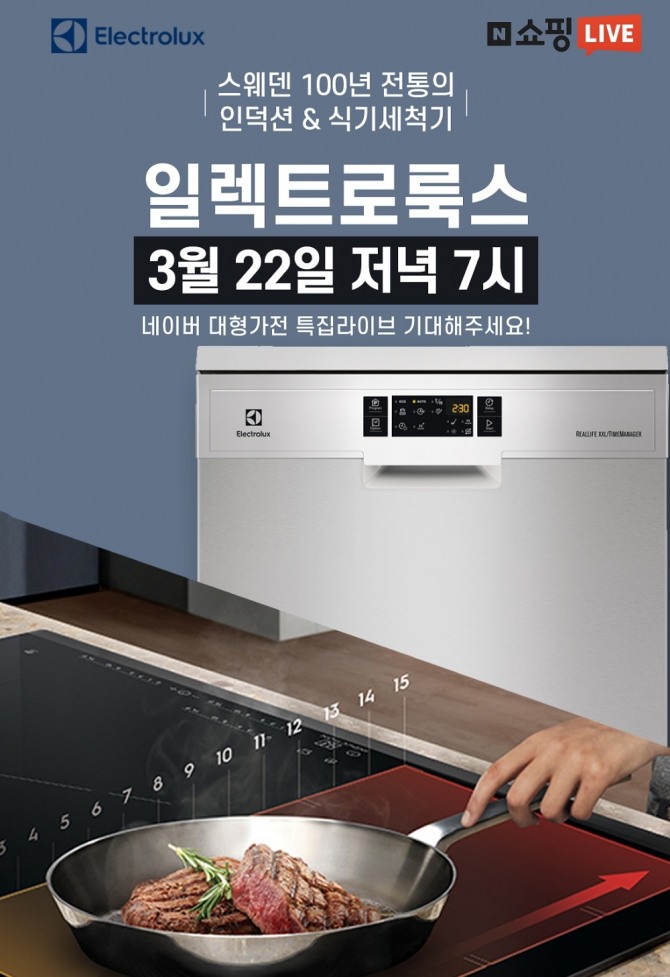 일렉트로룩스는 오는 22일 네이버 쇼핑 라이브를 진행한다. 사진=일렉트로룩스