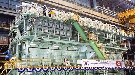 HSD엔진은 대우조선해양, 삼성중공업 등에 선박용 엔진을 공급하고 있다. 사진=HSD엔진