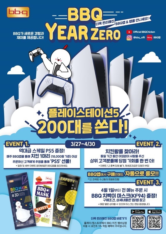 BBQ가 'Year Zero 캠페인'을 전개하며 다양한 행사를 마련했다. 사진=제너시스 BBQ