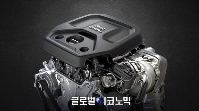 지프 '랭글러 파워탑'에 탑재된 2.0L 가솔린 터보 엔진. 사진=지프