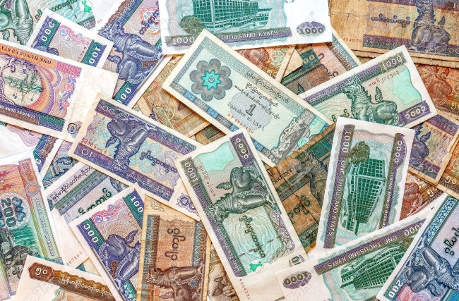 사진은 독일 인쇄업체 기제케 운트 데브리엔트(Giesecke & Devrient‧G & D)가 위탁을 받아 발행하는 미얀마에서 유통되는 지폐.