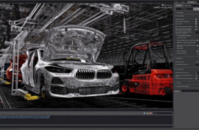 사진은 BMW가 도입한 엔디비아 가상공장 도구 ‘옴니버스’를 통해 생산과정을 시물레이션 하고 있는 모습.