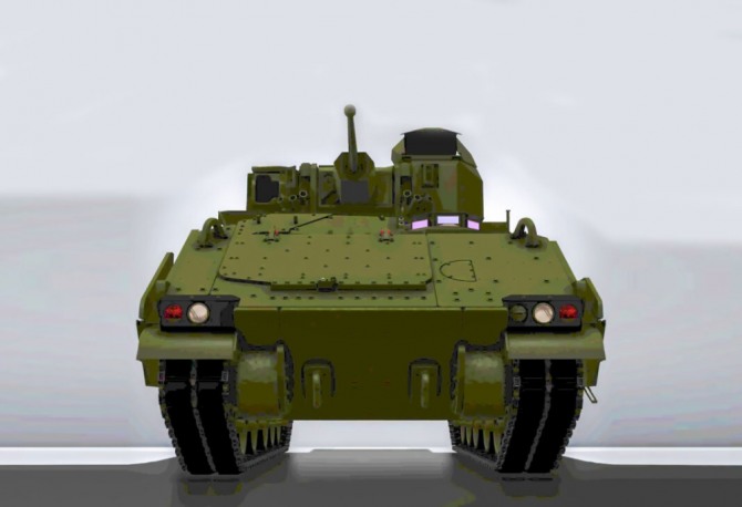 BAE시스템스가 공개한 OMFV용 차기 장갑차 렌더링. 사진=BAE시스템스 트위터