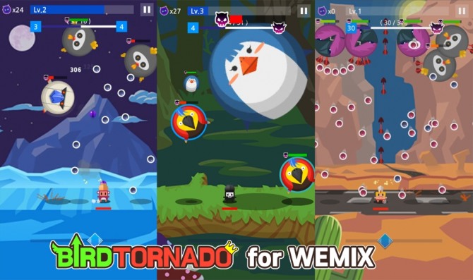 위메이드트리의 첫 블록체인 게임 ‘버드토네이도 for WEMIX’[사진=위메이드]