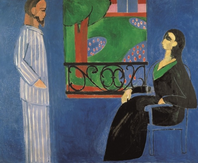 앙리 마티스 ‘대화(The Conversation)’, 20세기, 캔버스에 유채, 러시아 에르미타슈 국립미술관.