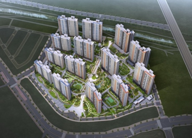 SK건설의 공공지원 민간임대주택 '평택역 SK뷰' 조감도. 사진=SK건설