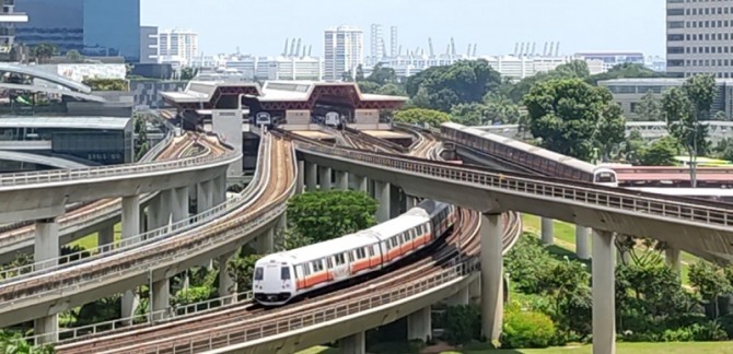 싱가포르 대중고속철도의 모습. 사진=위키백과 