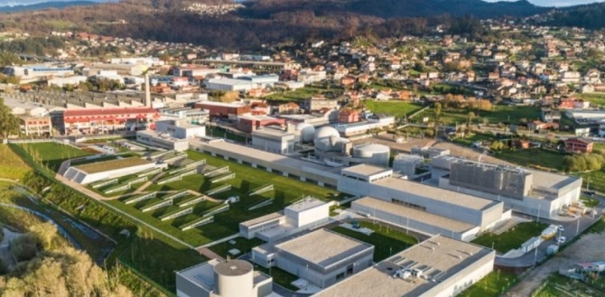 GS이니마가 스페인 동북쪽 도시 비고(Vigo)에 운영관리하고 있는 라가레스 폐수처리장(EDAR de Lagares)의 모습. 사진=GS이니마 홈페이지