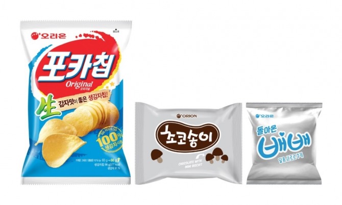 플렉소 설비를 활용한 인쇄 생산 제품. 사진=오리온