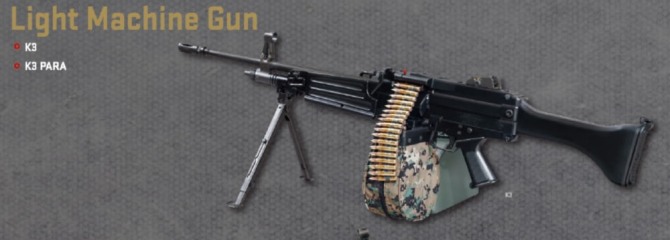 한국 육군의 보병분대 지원화기 K3 기관총. 기본형의 총기 무게는 7.1kg이다. 사진=S&T모티브