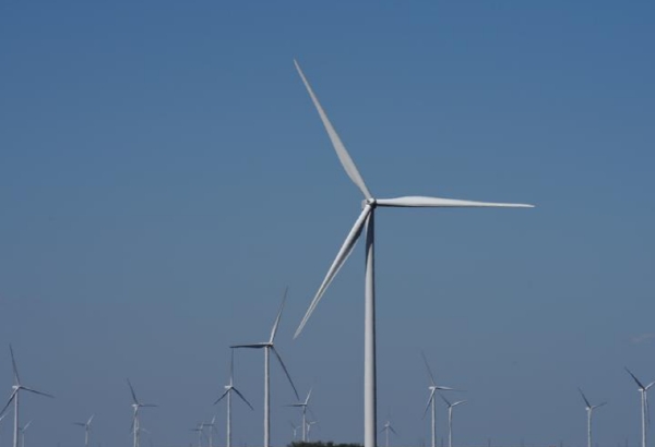 미국 텍사스주 슬록모턴 근교에 설치된 풍력발전기들. 사진=로이터