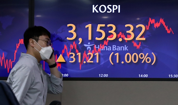 코스피가 14일 3150선으로 상승마감하며 추가상승가능성이 높아지고 있다. 사진=뉴시스