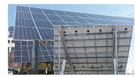 포스코의 포스맥은 태양광 모듈 하부 구조물로 사용된다. 사진=포스코