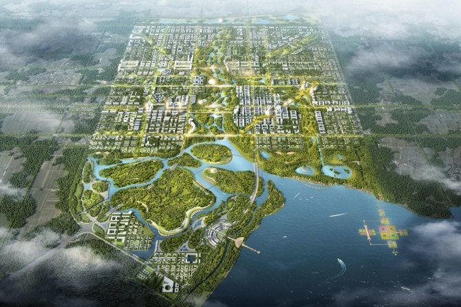 중국 허베이성 슝안신구 완성도. 사진=CXG